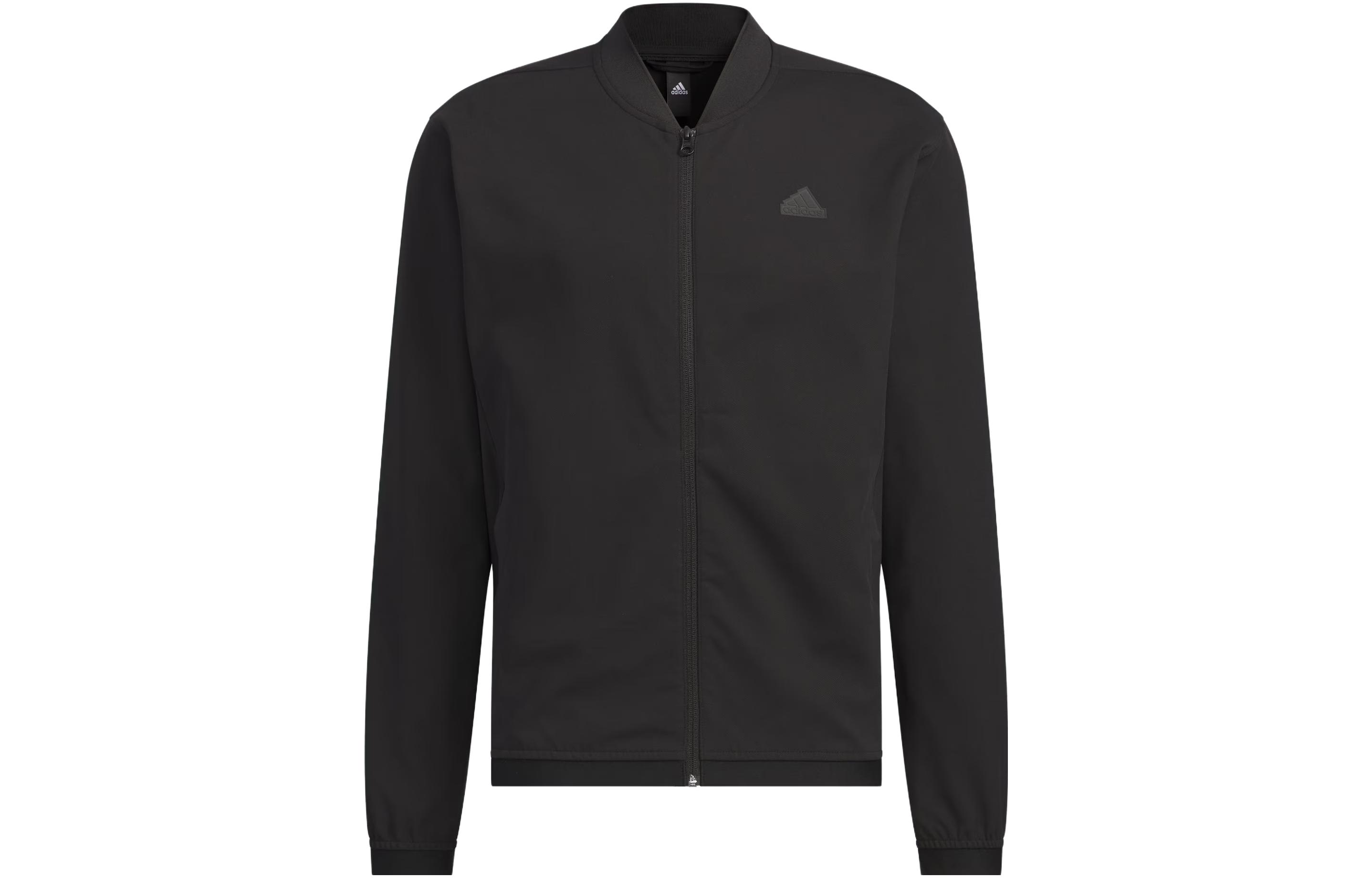 adidas Solid Color Logo Casual Bomber Jacket IS4957