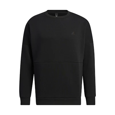 adidas Solid Color Logo Crewneck Sweatshirt Unisex Black HM2688