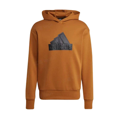 adidas Solid Color Logo Hoodie Brown IC3748