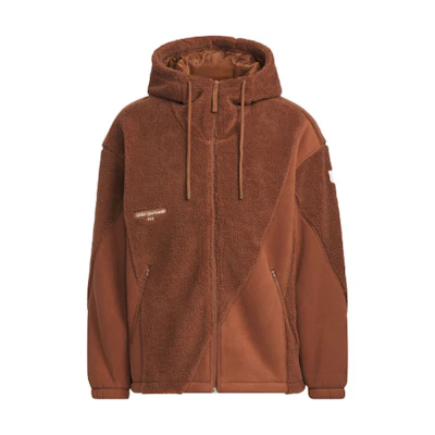 adidas Solid Color Logo Patch Loose-Fit Sports Casual Jacket IP4975