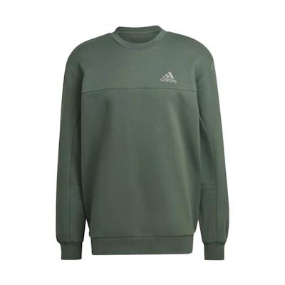 adidas Solid Color Logo Print Crewneck Sweatshirt Green () HM7888