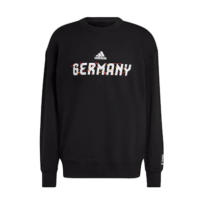 adidas Solid Color Logo Print Sweatshirt Black HD6352