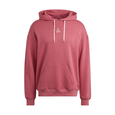 adidas Solid Color Logo Pullover Hoodie Rock Pink HT4457