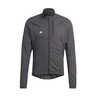 adidas Solid Color Long-Sleeve Jacket Grey IB5873