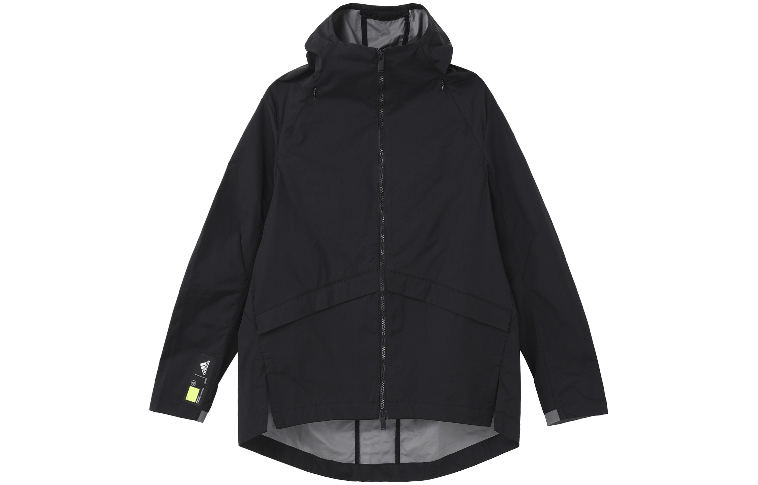 adidas Solid Color Loose Fit Hoodie Jacket - Black GL8676