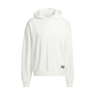 adidas Solid Color Loose Fit Hoodie White IC2438