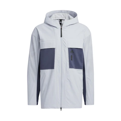 adidas Solid Color Navy Blue Zip-Up Hoodie Jacket HE5134