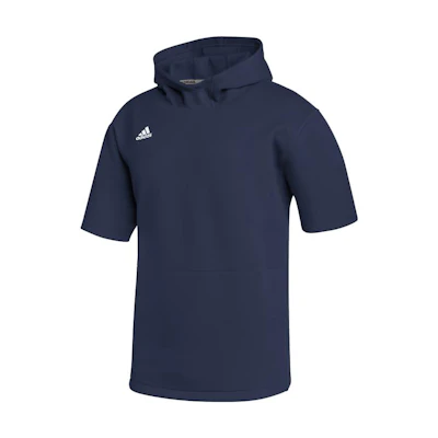 adidas Solid Color Navy Short Sleeve Hoodie HF6266