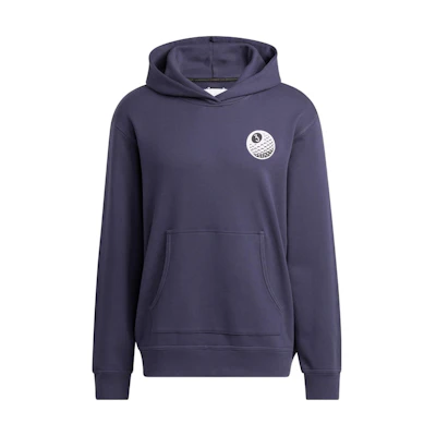 adidas Solid Color Print Hoodie in Blue HF9093