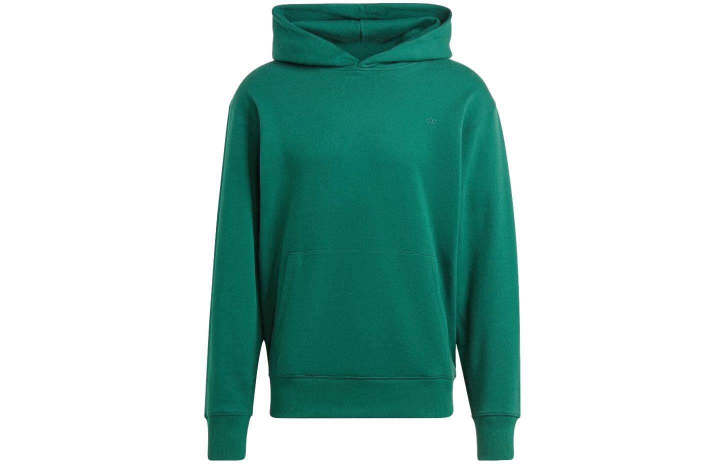 adidas Solid Color Pullover Hoodie Green IM4403