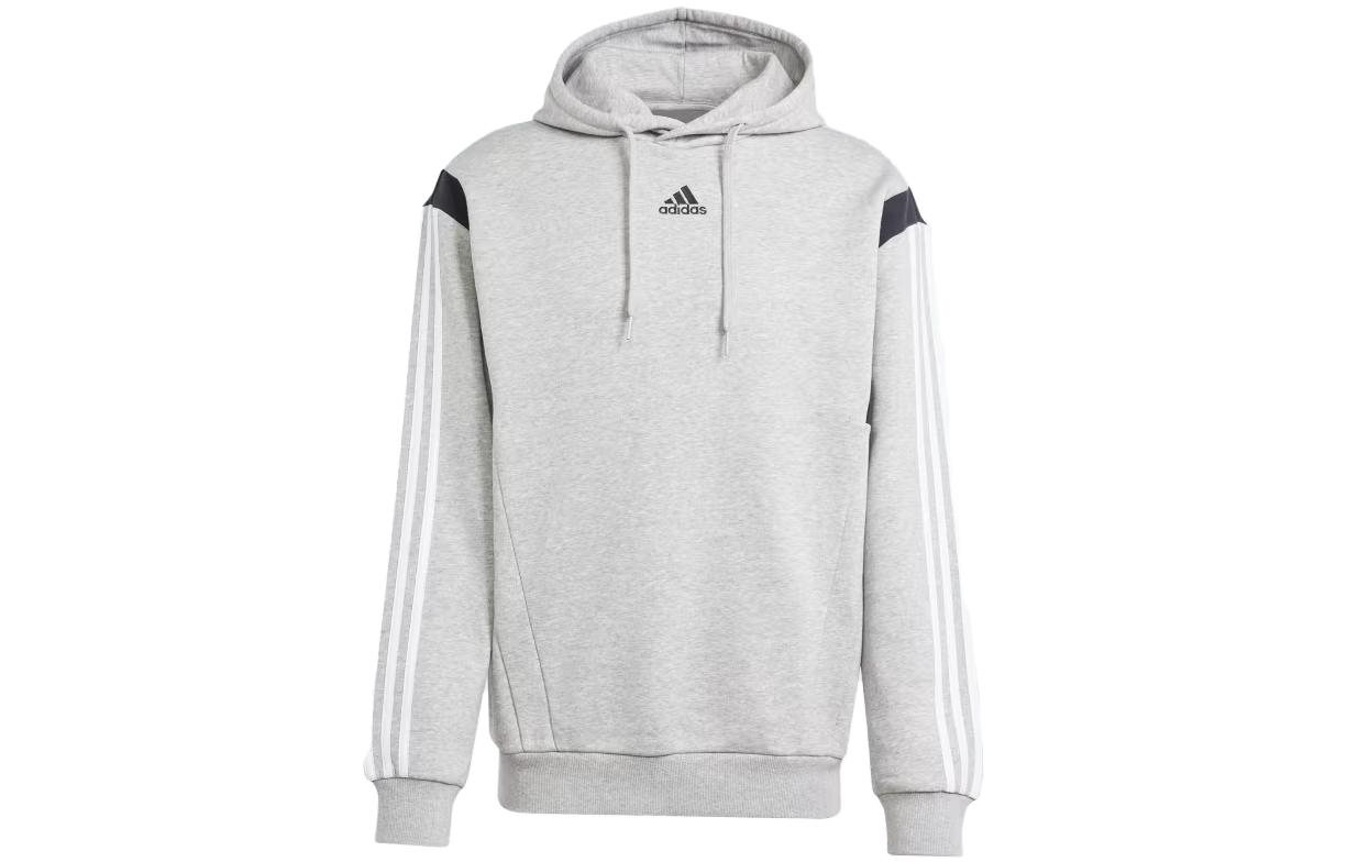 adidas Solid Color Pullover Hoodie Grey IP2249