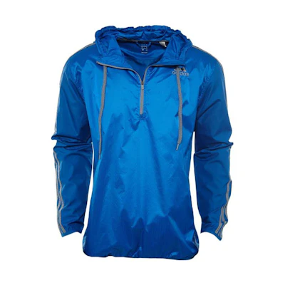 adidas Solid Color Pullover Hoodie Jacket Blue G69912