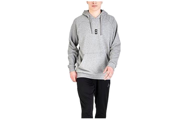 adidas Solid Color Pullover Hoodie Long Sleeve - Gray HI0105-035