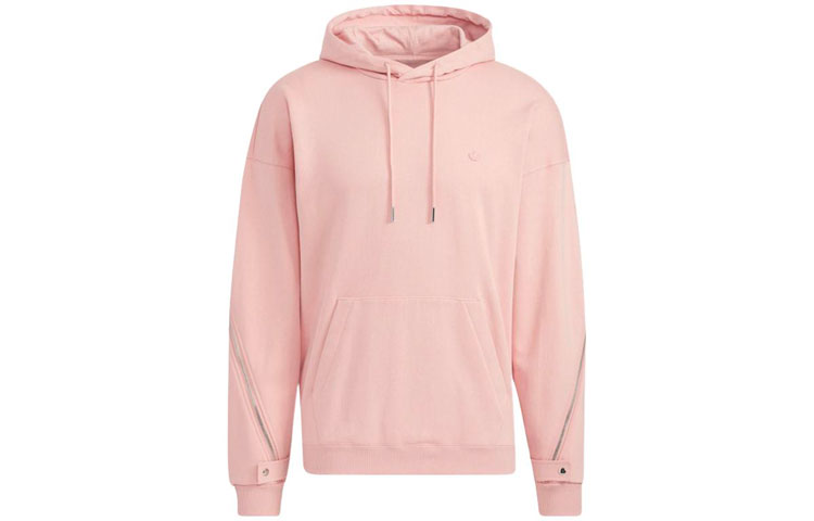 adidas Solid Color Pullover Hoodie Pink HH9435