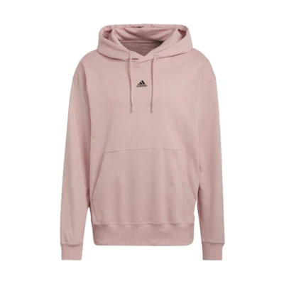 adidas Solid Color Pullover Hoodie Purple Pink HE4348