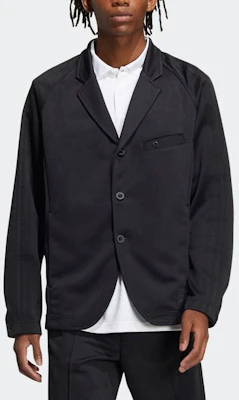 adidas Solid Color Single-Breasted Long Sleeve Blazer Jacket - Black H64626 Lookbook adidas Solid Color Single-Breasted Long Sleeve Blazer Jacket - Black H64626