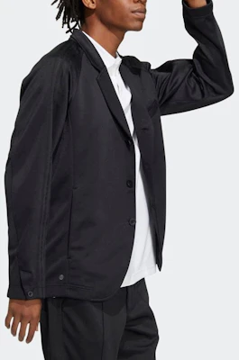 adidas Solid Color Single-Breasted Long Sleeve Blazer Jacket - Black H64626 Purchase adidas Solid Color Single-Breasted Long Sleeve Blazer Jacket - Black H64626