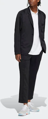 adidas Solid Color Single-Breasted Long Sleeve Blazer Jacket - Black H64626 Details for adidas Solid Color Single-Breasted Long Sleeve Blazer Jacket - Black H64626