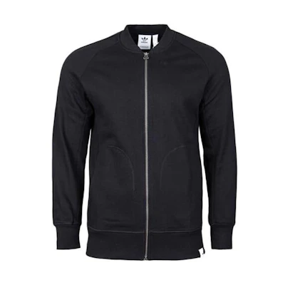 adidas Solid Color Slim Fit Zip-Up Jacket BP8958-Blk