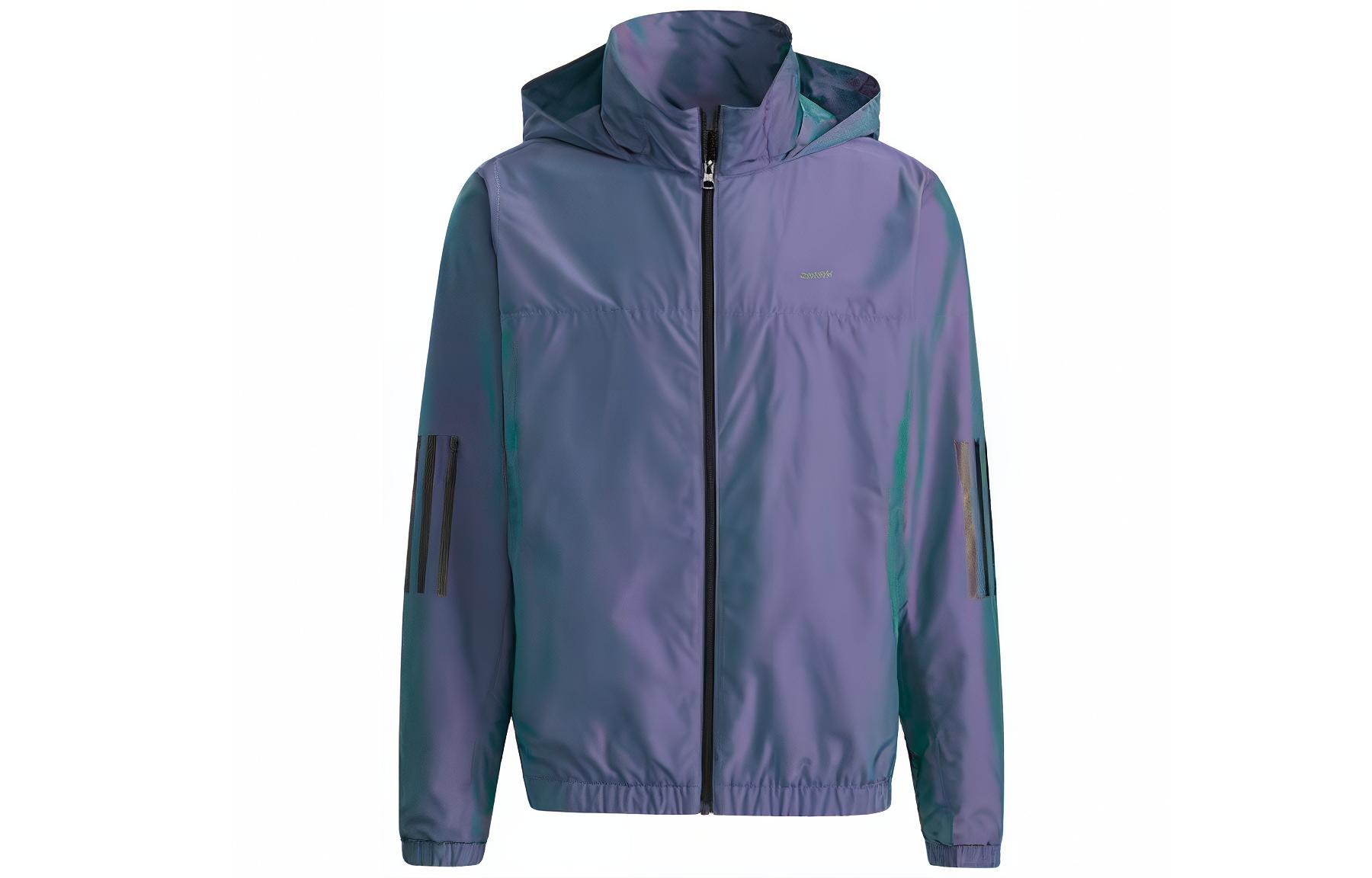 adidas Solid Color Sports Hoodie Jacket Purple Lilac H45177