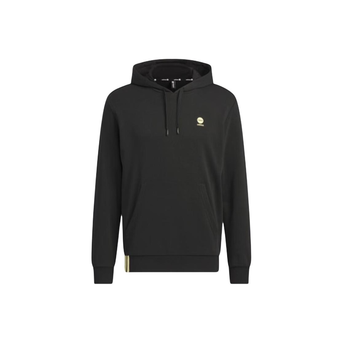 adidas Solid Color Unisex Black Hoodie Long Sleeve Casual Sweatshirt IK2454