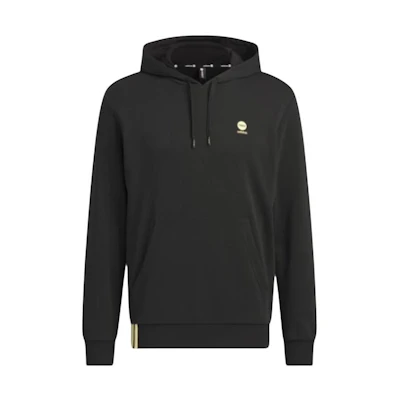 adidas Solid Color Unisex Black Hoodie Long Sleeve Casual Sweatshirt IK2454