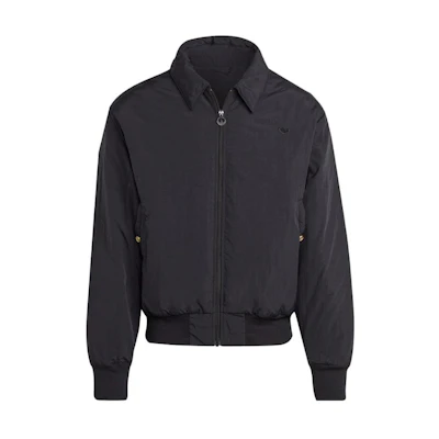 adidas Solid Color Zip-Up Collared Jacket Black (Japan Edition) HR8675-JAPAN