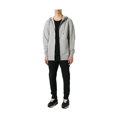 adidas Solid Color Zip-Up Hoodie - Gray BQ3090-Grey