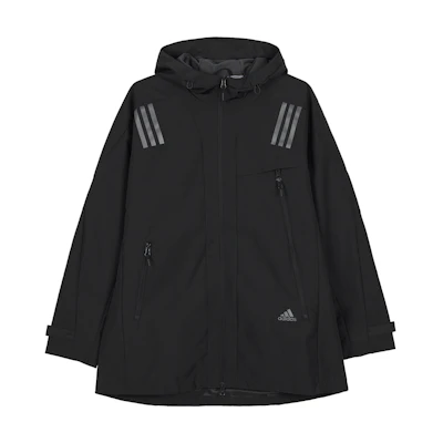 adidas Solid Color Zip-Up Hoodie Black H39311