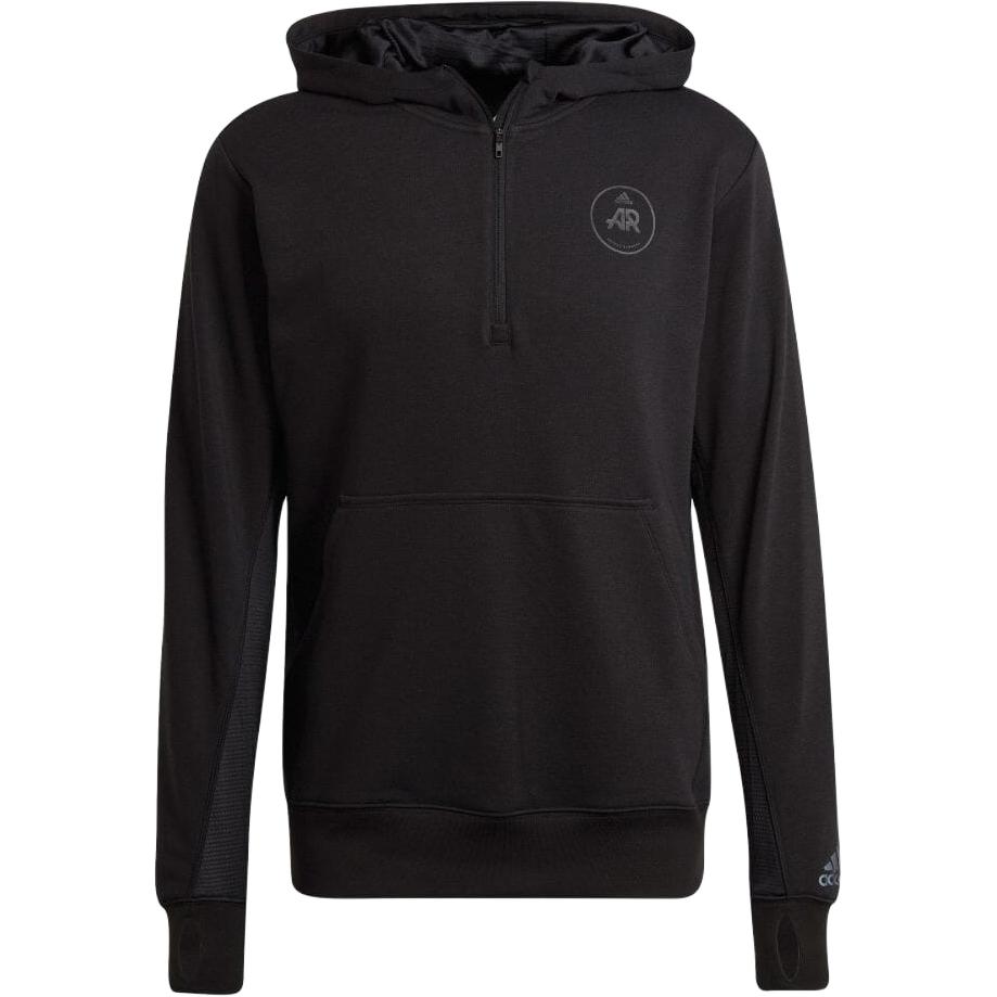 adidas Solid Color Zip-Up Hoodie Black H58599
