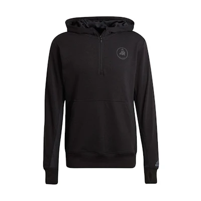 adidas Solid Color Zip-Up Hoodie Black H58599