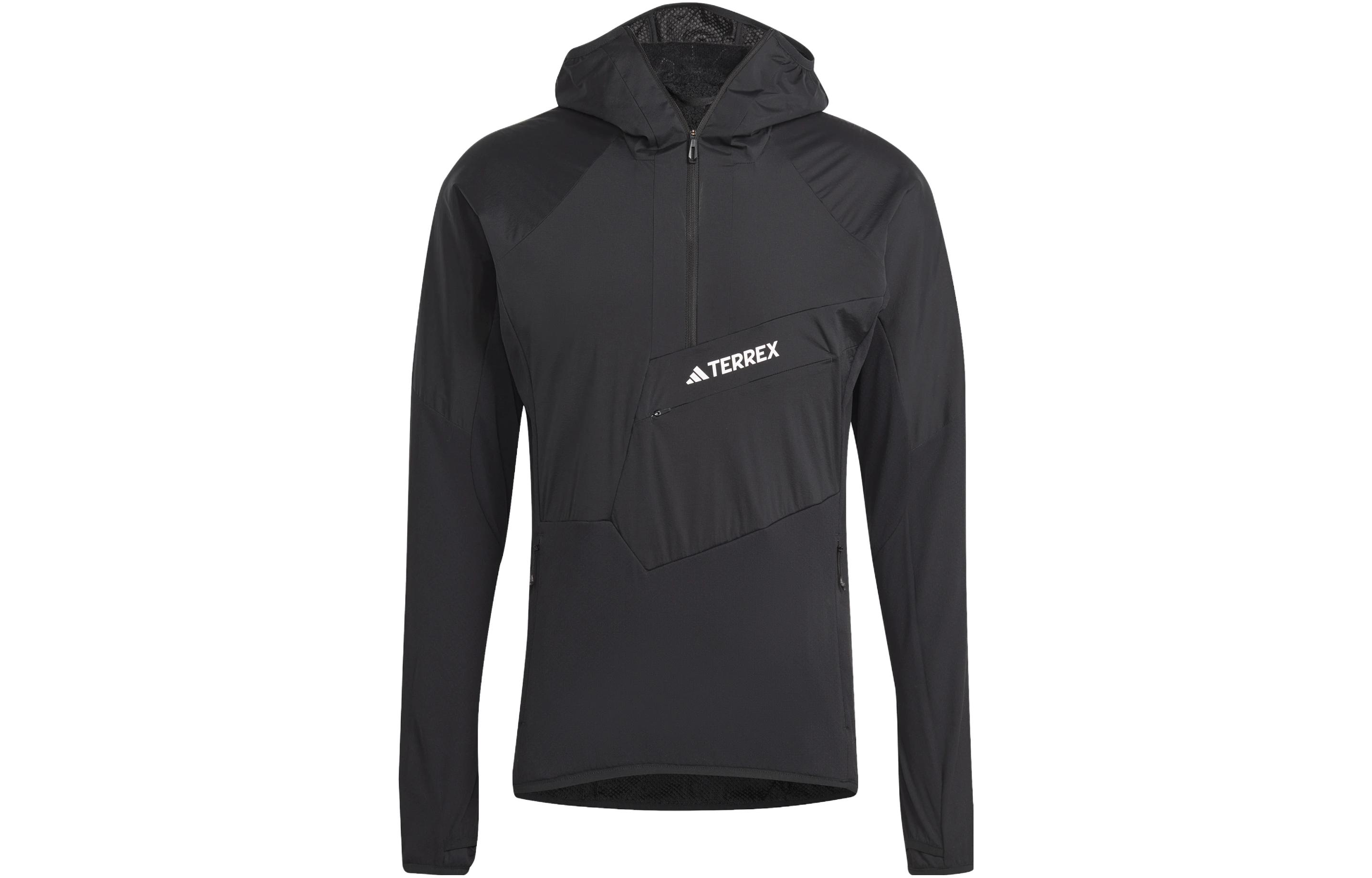 adidas Solid Color Zip-Up Hoodie Jacket - Black HJ7363