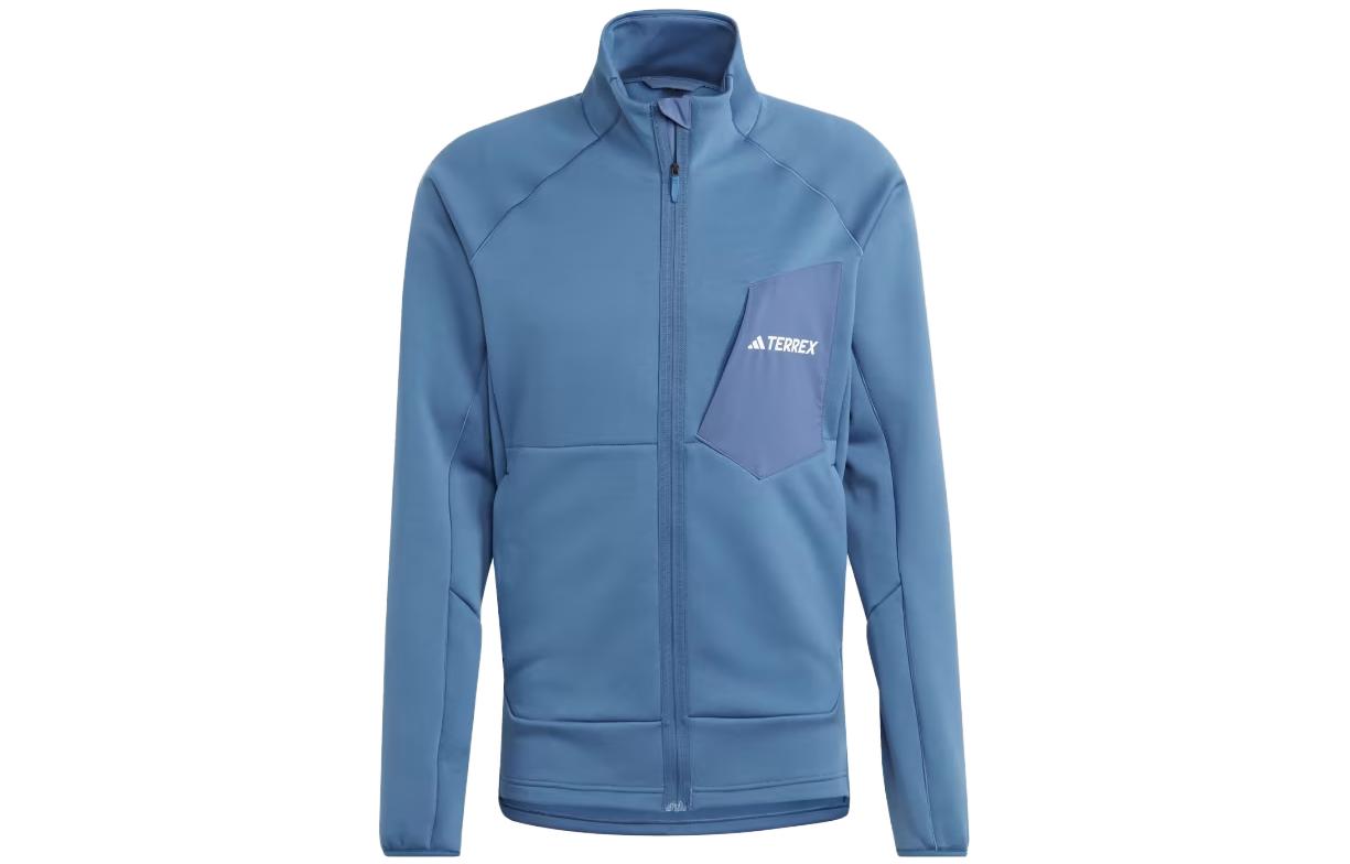 adidas Solid Color Zip-Up Jacket Blue IB1838