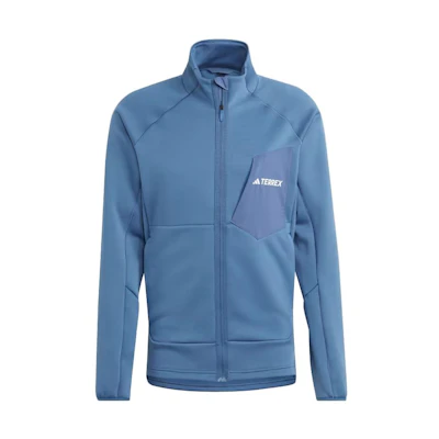 adidas Solid Color Zip-Up Jacket Blue IB1838