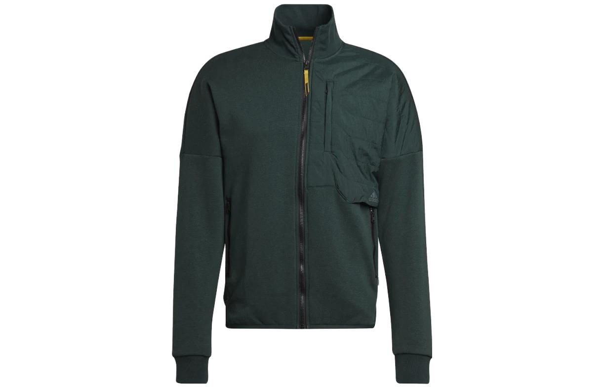 adidas Solid Color Zip-Up Jacket in Shadow Green HM6234