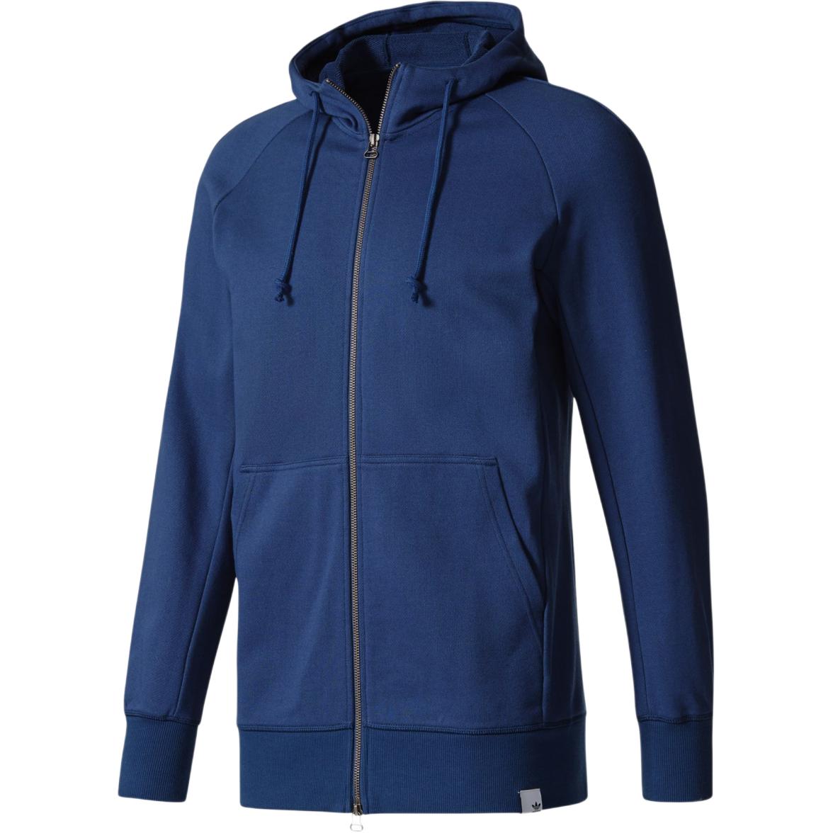 adidas Solid Color Zip-Up Slim Fit Sweatshirt Blue () CD8522-Blue