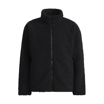adidas Solid Color Zip-Up Stand Collar Jacket - Black H40892