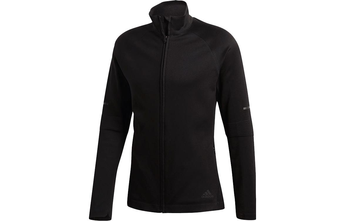adidas Solid Color Zip-Up Track Jacket - Black CZ2256