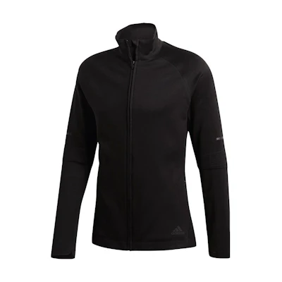 adidas Solid Color Zip-Up Track Jacket - Black CZ2256
