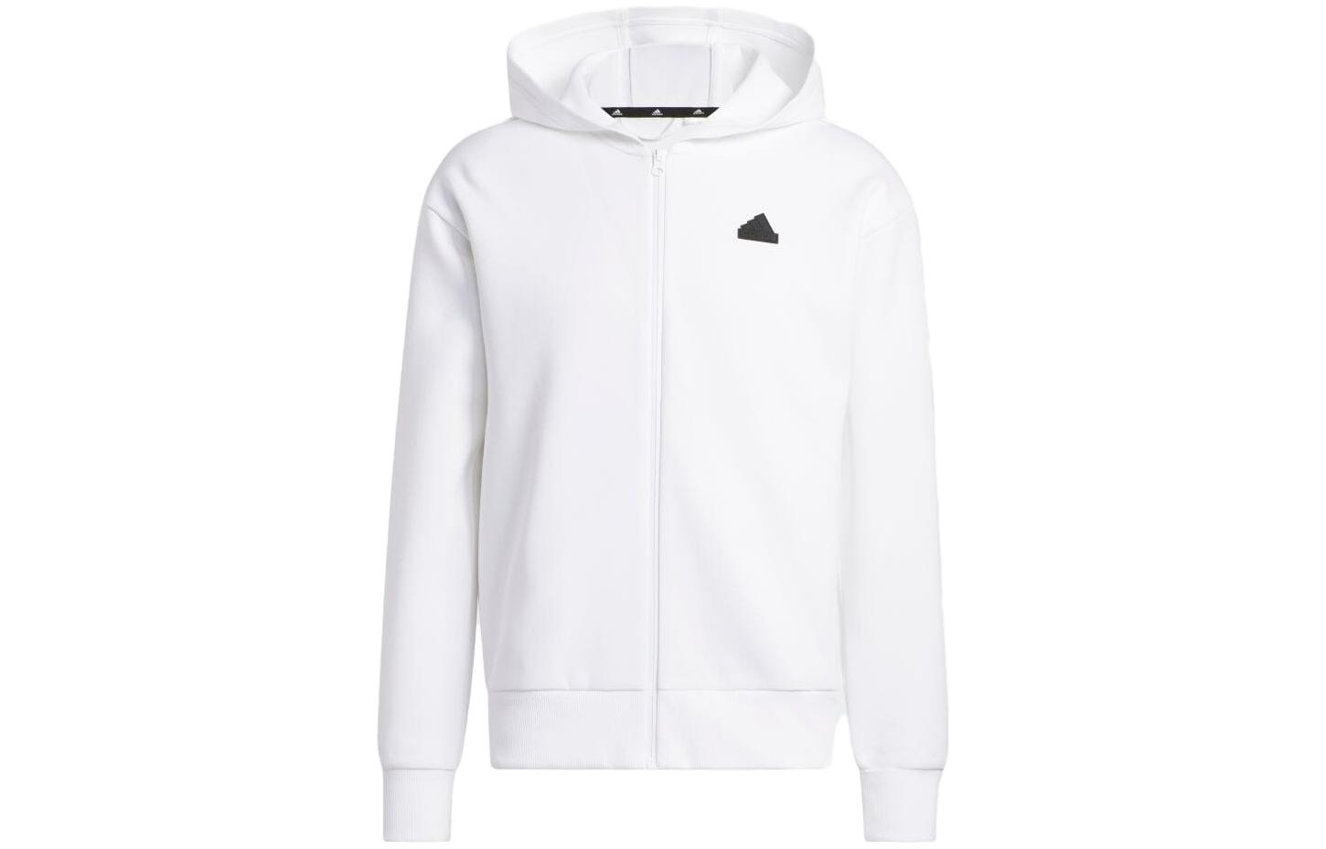 adidas Solid Color Zip Hoodie Jacket Japan Edition Unisex - White IJ8840-JAPAN