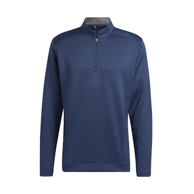 adidas Solid Color Zip Pullover Sweatshirt Navy Blue GM4299