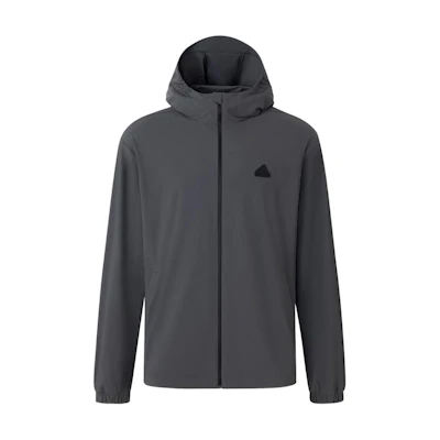 adidas Solid Cool Hoodie Zip Jacket - Dark Gray/Black JD5733