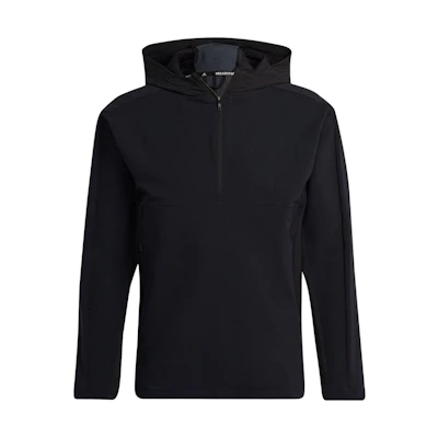 adidas Solid Half-Zip Hooded Jacket Black HD3519