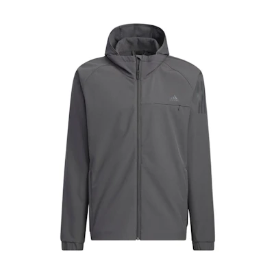 adidas Solid Logo Casual Hoodie Jacket - Gray HP1417