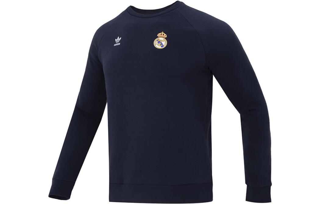 adidas Solid Logo Crewneck Sweatshirt Navy Blue IK8716