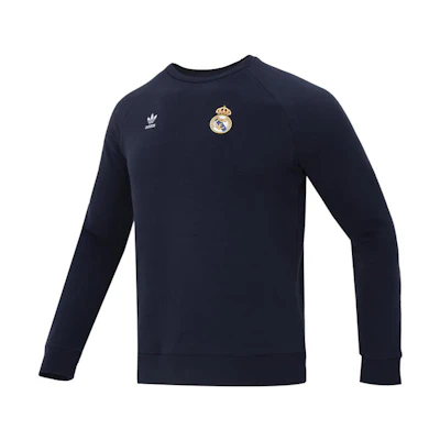 adidas Solid Logo Crewneck Sweatshirt Navy Blue IK8716