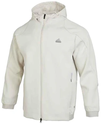 adidas Solid Logo Embroidered Hoodie Jacket Clear Brown Gray HY5836 Buy adidas Solid Logo Embroidered Hoodie Jacket Clear Brown Gray HY5836