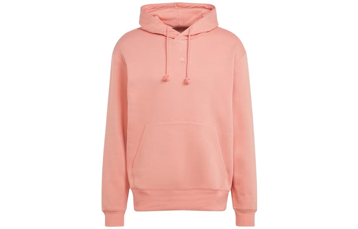 adidas Solid Logo Embroidered Hoodie Pullover Orange IJ6891