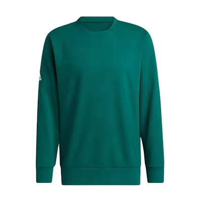 adidas Solid Logo Fleece Crewneck Sweatshirt Men’s Collegiate Green HR8034