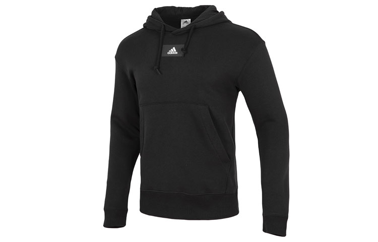adidas Solid Logo Hoodie Black - Casual Sportswear HK2829